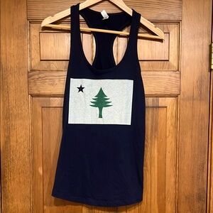 Original Maine State Flag Dark Blue Tank Top